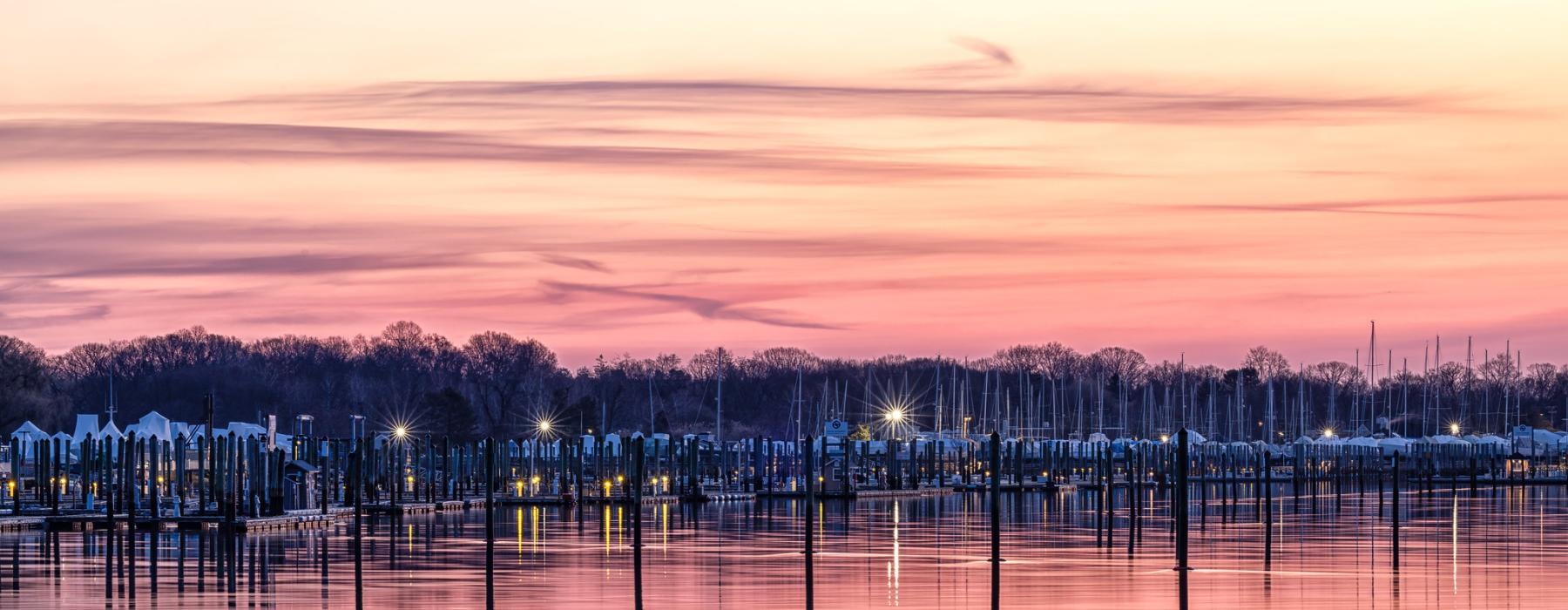 a body of water with trees in the background